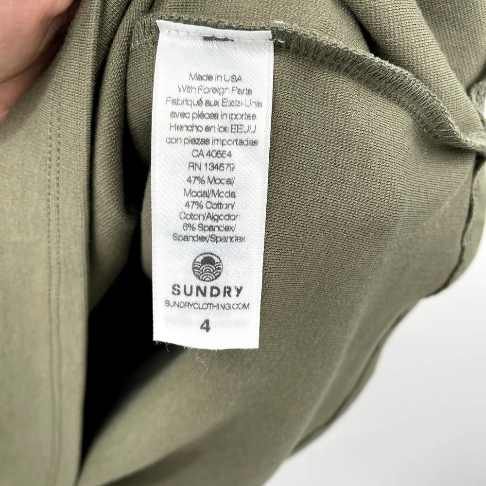 SUNDRY FOR EVEREVE Sunday Skirt with Bungee Drawcord in Olive // 4 (XL) - Picture 6 of 8